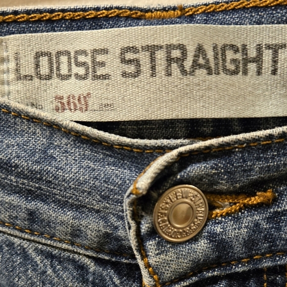 Classic Blue Denim Jeans Levi's 569 Men's - Picture 3 of 5